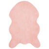Vidaxl nep konijnenbont tapijt olite roze 80 x 120 cm polyester