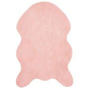 Vidaxl antislip vloerkleed van imitatie konijnenbont olite roze - afbeelding 2