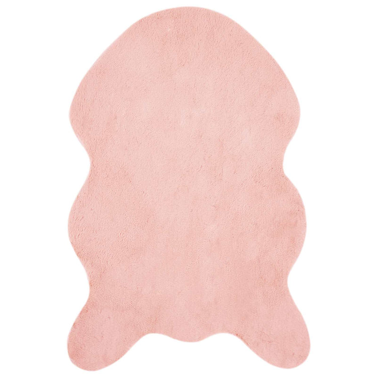 Vidaxl antislip vloerkleed van imitatie konijnenbont olite roze