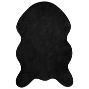 Vidaxl antislip vloerkleed van imitatie konijnenbont olite zwart - afbeelding 2