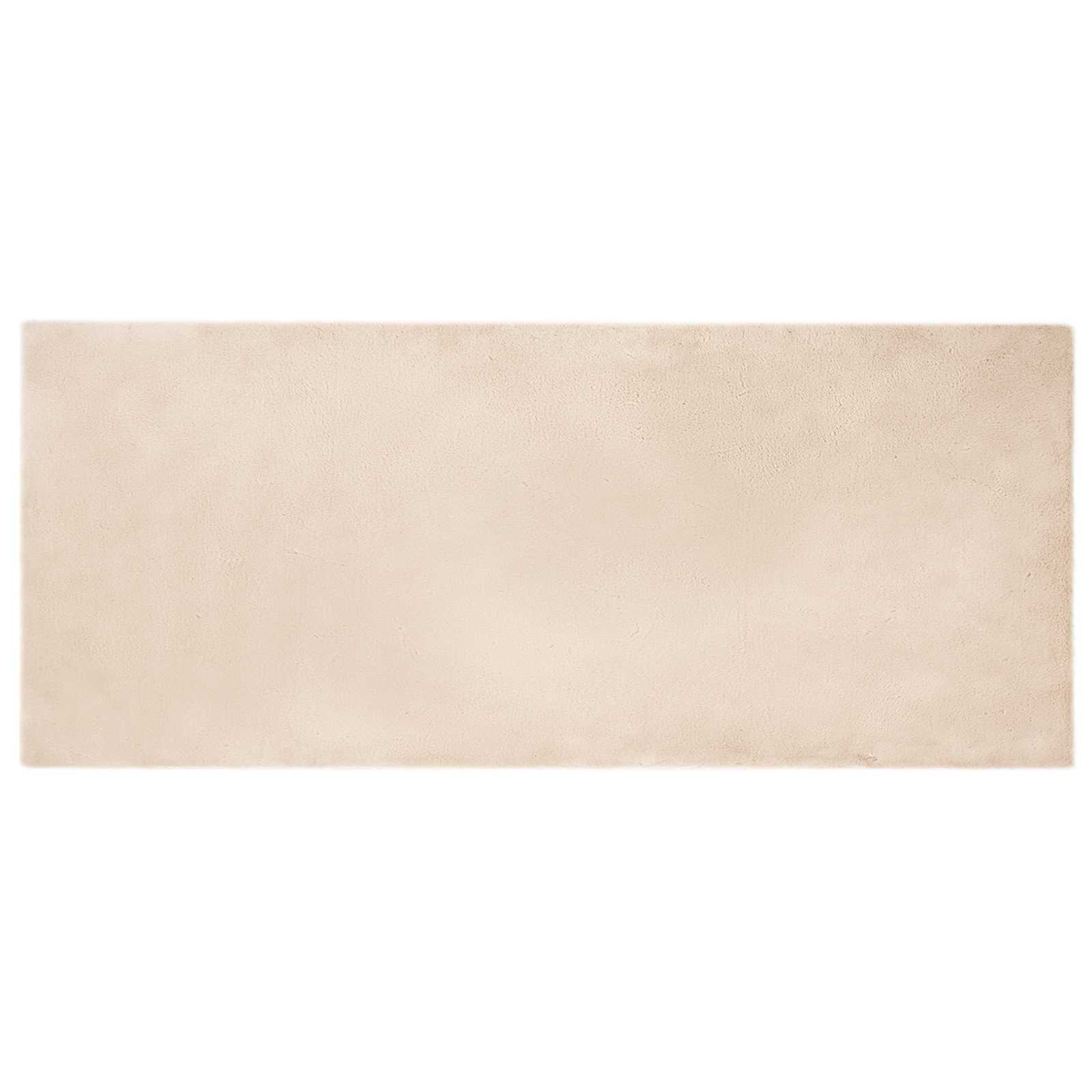 Vidaxl nep konijnenbont tapijt olite taupe 100 x 200 cm polyester
