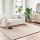 Vidaxl antislip vloerkleed van imitatie konijnenbont olite taupe