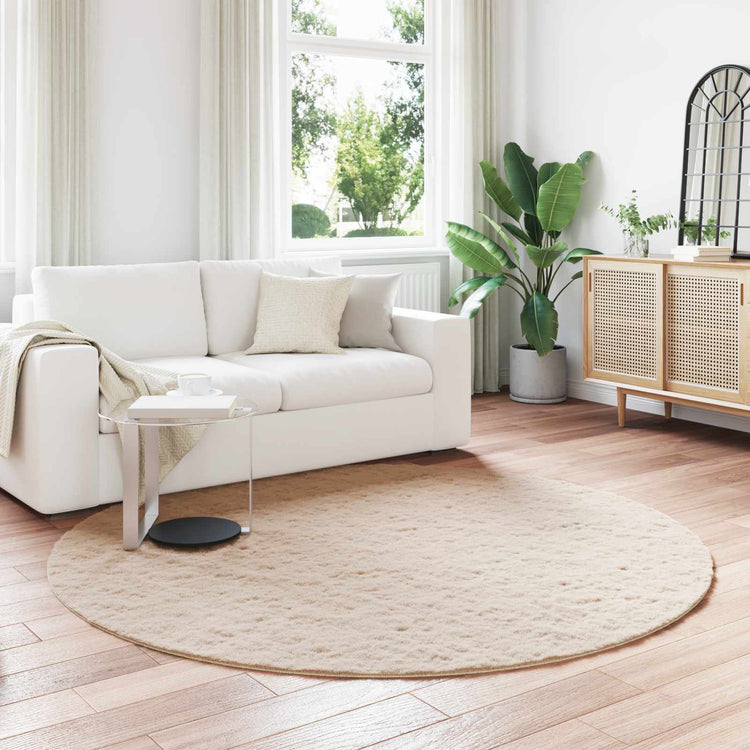 Vidaxl antislip vloerkleed van imitatie konijnenbont olite taupe