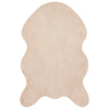 Vidaxl nep konijnenbont tapijt olite taupe 80 x 120 cm polyester