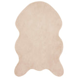 Vidaxl antislip vloerkleed van imitatie konijnenbont olite taupe - afbeelding 2
