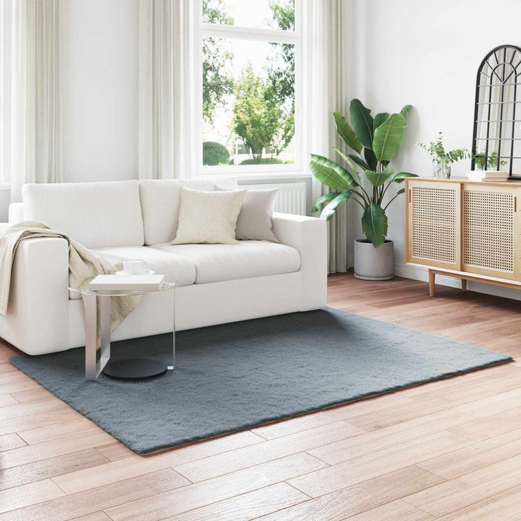 Vidaxl antislip vloerkleed van imitatie konijnenbont olite polyester