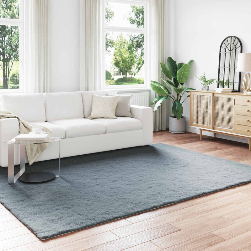 Vidaxl nep konijnenbont tapijt olite antraciet 240 x 340 cm polyester