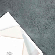 Vidaxl antislip vloerkleed van imitatie konijnenbont olite antraciet - afbeelding 3