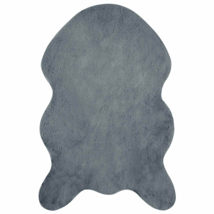 Vidaxl nep konijnenbont tapijt olite antraciet 60 x 90 cm polyester