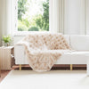 Vidaxl neppels konijnenbont deken olite 4 pcs beige 130 x 150 cm