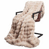 Vidaxl neppels konijnenbont deken olite 4 pcs beige 130 x 150 cm