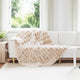 Vidaxl antislip deken van imitatie konijnenbont olite 4 st beige