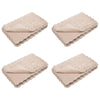 Vidaxl neppels konijnenbont deken olite 4 pcs beige 220 x 240 cm