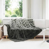 Vidaxl neppels konijnenbont deken olite donkergrijs 240 x 270 cm