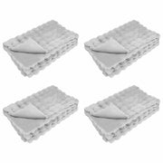 Vidaxl antislip deken van imitatie konijnenbont olite 4 st grijs - afbeelding 2