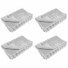 Vidaxl neppels konijnenbont deken olite 4 pcs grijs 240 x 270 cm