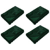 Vidaxl neppels konijnenbont deken olite 4 pcs donkergroen 130 x 150 cm