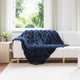 Vidaxl antislip deken van imitatie konijnenbont olite marineblauw
