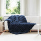 Vidaxl antislip deken van imitatie konijnenbont olite 4 st marineblauw
