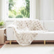 Vidaxl neppels konijnenbont deken olite wit 130 x 150 cm polyester