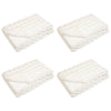 Vidaxl neppels konijnenbont deken olite 4 pcs wit 150 x 220 cm