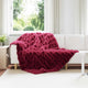 Vidaxl antislip deken van imitatie konijnenbont olite bordeaux rood