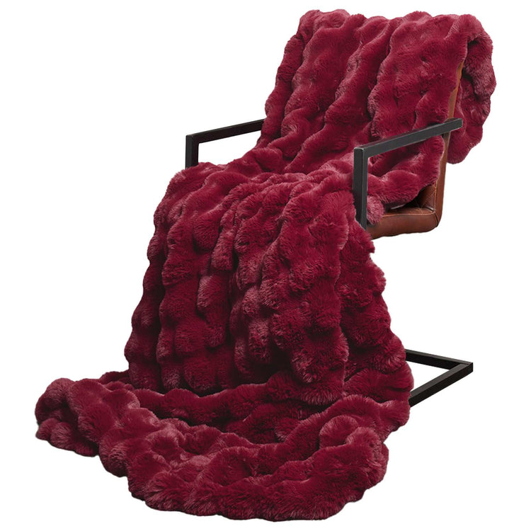 Vidaxl antislip deken van imitatie konijnenbont olite 4 st 25.15 kg