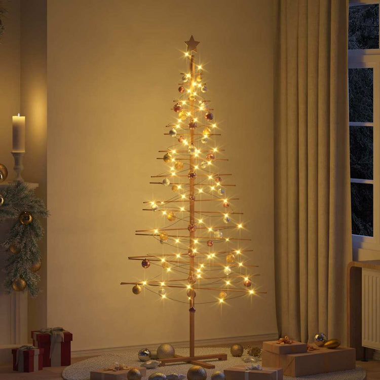 Vidaxl houten kerstboom bruin 210 cm bamboe