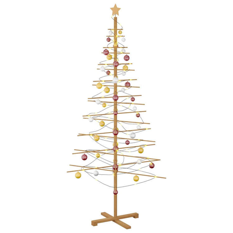 Vidaxl houten kerstboom bruin 210 cm bamboe