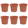 Vidaxl ronde bloempot 6 pcs baksteenrood ø 12,5 x 10 cm kunststof