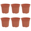 Vidaxl ronde bloempot 6 pcs baksteenrood ø 15 x 12 cm kunststof