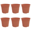 Vidaxl ronde bloempot 6 pcs baksteenrood ø 19 x 16 cm kunststof