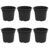 Vidaxl ronde bloempot 6 pcs zwart ø 12,5 x 10 cm kunststof