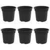 Vidaxl ronde bloempot 6 pcs zwart ø 15 x 12 cm kunststof