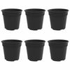 Vidaxl ronde bloempot 6 pcs zwart ø 19 x 16 cm kunststof