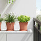 Vidaxl ronde bloempot 24 st baksteenrood ø 19 x 16 cm kunststof
