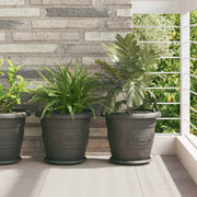 Vidaxl ronde bloempot 6 st zwart ø 30 x 25 cm kunststof - afbeelding 1