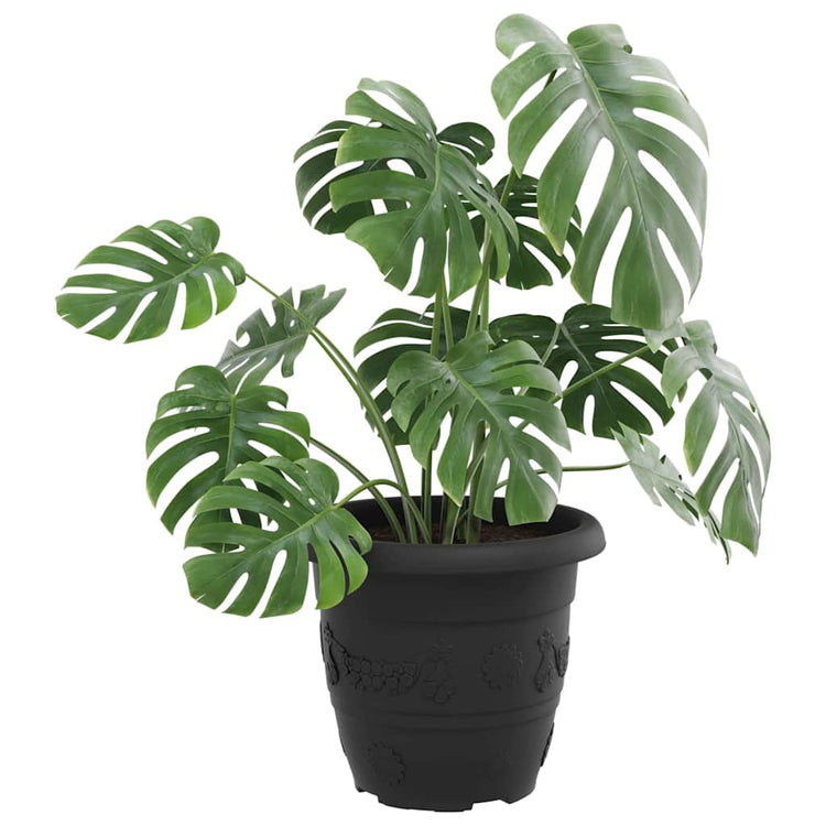Vidaxl ronde bloempot 6 st zwart ø 30 x 25 cm kunststof