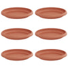 Vidaxl ronde bloemenschalen 6 pcs baksteenrood ø 14 x 2 cm kunststof