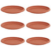 Vidaxl ronde bloemenschalen 6 pcs baksteenrood ø 17,5 x 2 cm kunststof