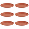 Vidaxl ronde bloemenschalen 6 pcs baksteenrood ø 19 x 2 cm kunststof
