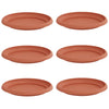 Vidaxl ronde bloemenschalen 6 pcs baksteenrood ø 21,5 x 2,5 cm