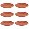 Vidaxl ronde bloemenschalen 6 pcs baksteenrood ø 23,5 x 2,5 cm