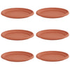 Vidaxl ronde bloemenschalen 6 pcs baksteenrood ø 27 x 2,5 cm kunststof