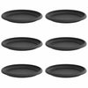 Vidaxl ronde bloemenschalen 6 pcs zwart ø 17,5 x 2 cm kunststof