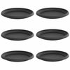 Vidaxl ronde bloemenschalen 6 pcs zwart ø 14 x 2 cm kunststof