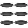 Vidaxl ronde bloemenschalen 6 pcs zwart ø 14 x 2 cm kunststof