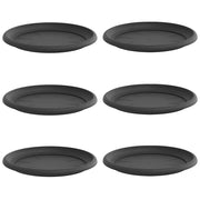 Vidaxl ronde bloemenschalen 6 st zwart ø 27 x 2,5 cm kunststof - afbeelding 2