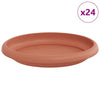 Vidaxl ronde bloemenschalen 24 pcs baksteenrood ø 14 x 2 cm kunststof