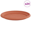 Vidaxl ronde bloemenschalen 24 pcs baksteenrood ø 27 x 2,5 cm